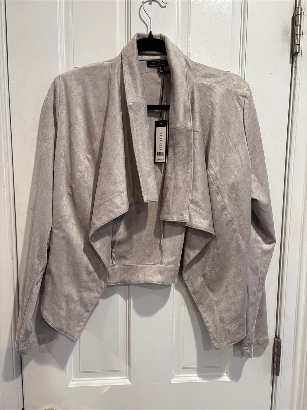 NWT! Romeo & Juliet Couture Open-Front Draped Jacket. Size L